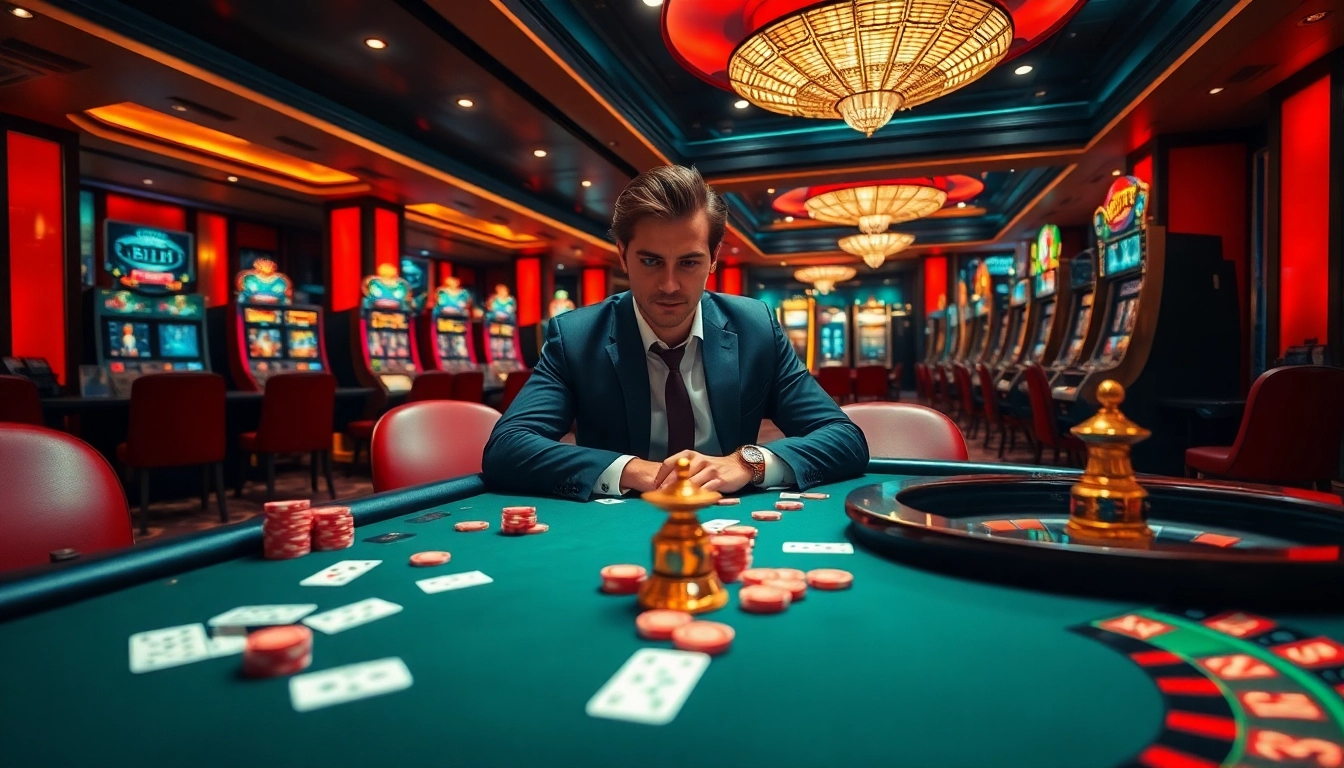 The excitement at a casino table with cards and chips, reflecting the thrill of gambling at https://xx88.boats/.