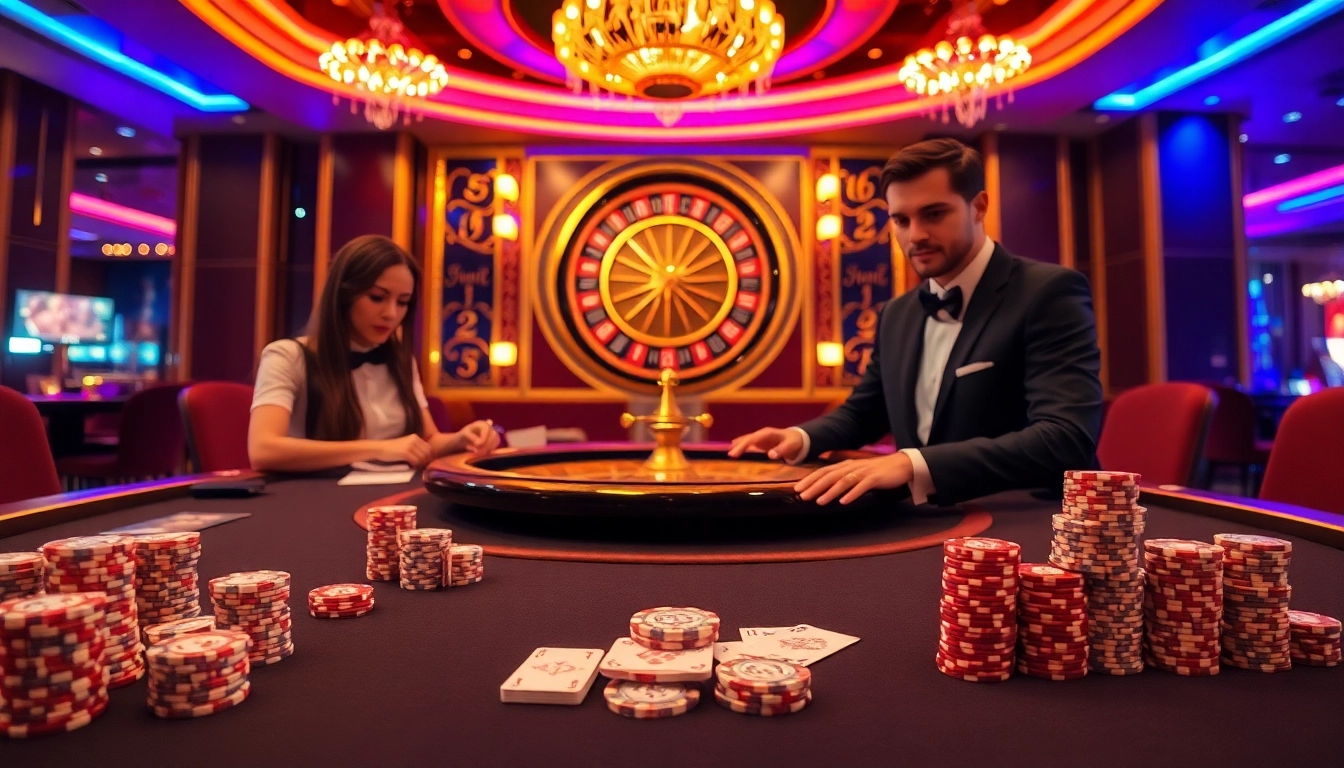 Experience the luxury of gaming at hay88.page with an upscale poker table and engaging atmosphere.