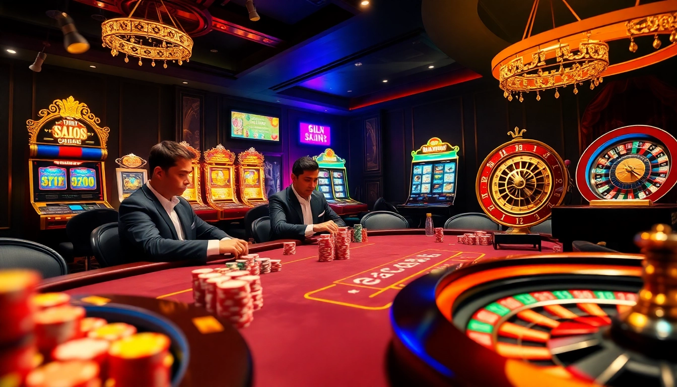 Experience the excitement of gambling at https://ax88.com.de/ with luxurious casino visuals featuring poker tables and vibrant slot machines.