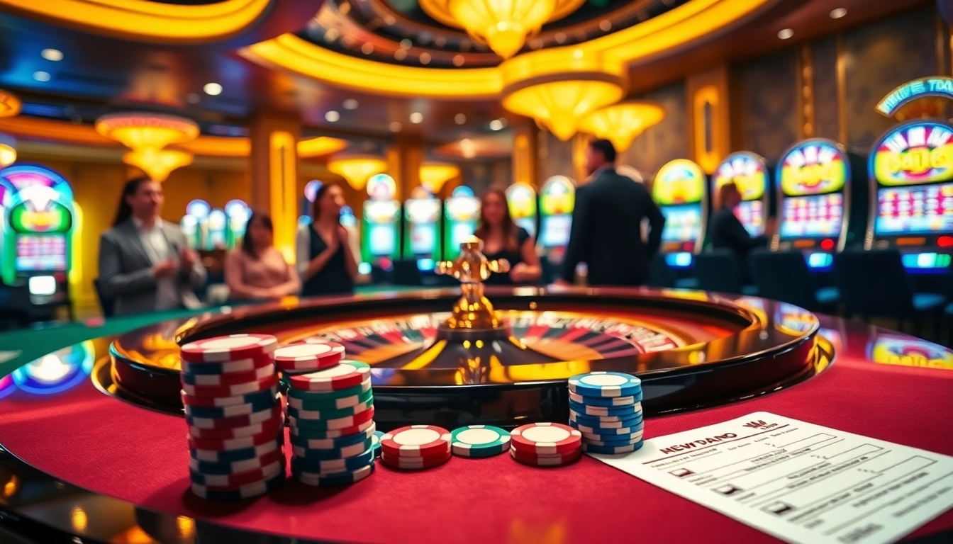 Exciting roulette gameplay at new888, showcasing vibrant chips and eager players.