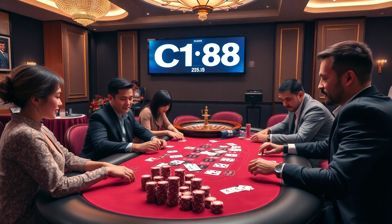 Experience khuyến mãi C168 at a luxurious casino table with high-stakes poker gameplay.