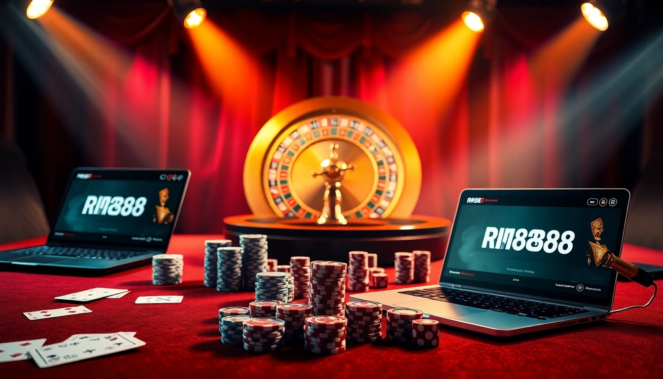 Experience thrilling gambling action at RR88 with vibrant casino table games and online interfaces.