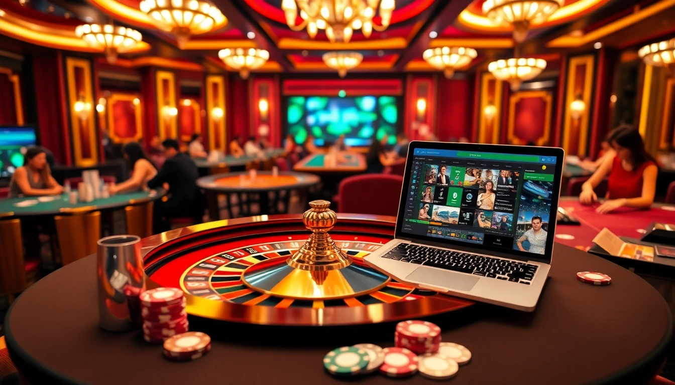 uu88 casino players enjoying vibrant games at an elegant roulette table