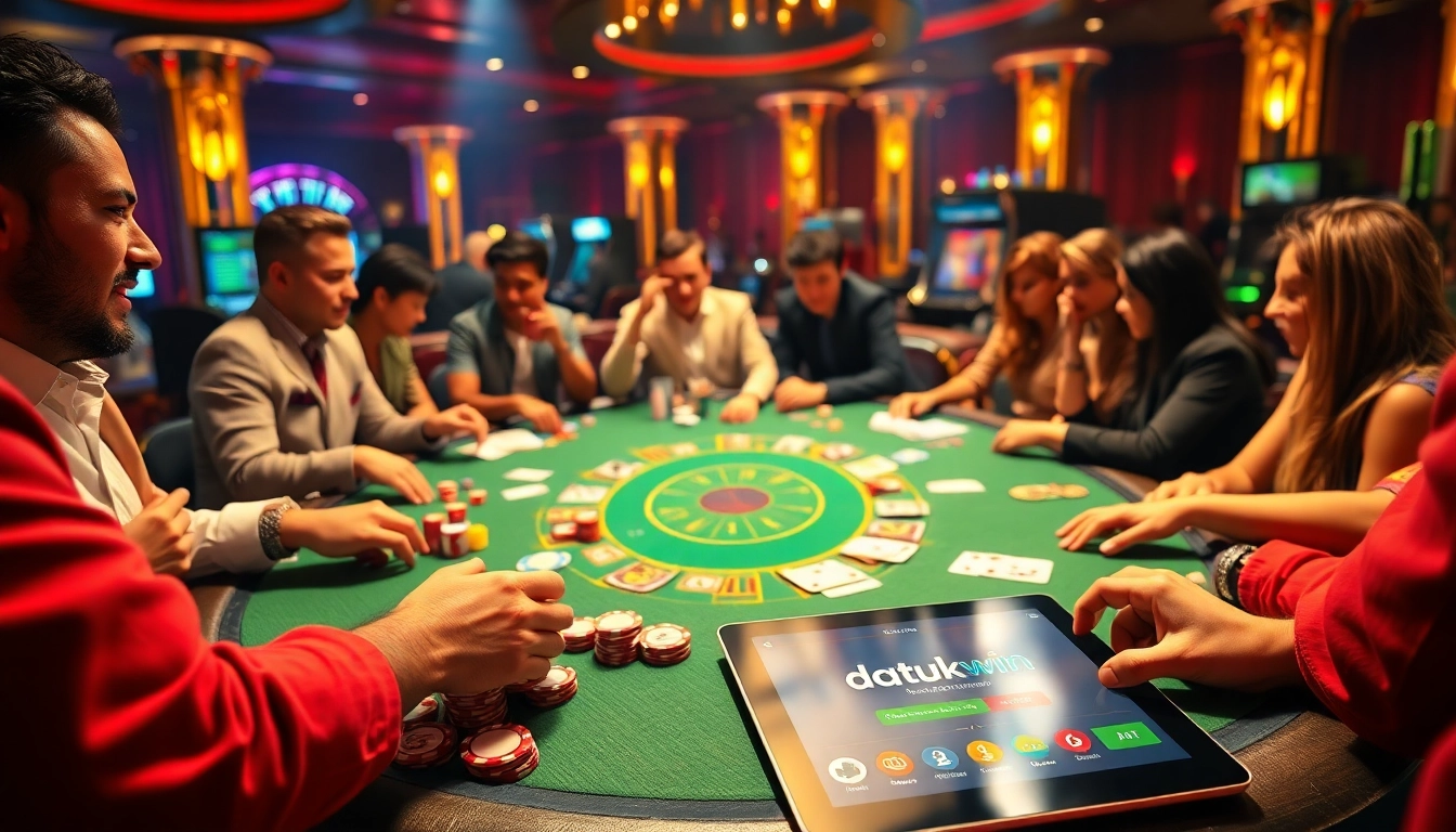 Rasakan sensasi datukwin di meja poker yang seru dengan chip berwarna-warni dan permainan yang hidup.