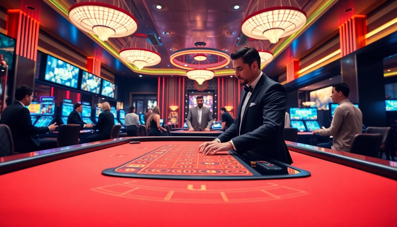 에볼루션 카지노에서 딜러와 플레이어의 상호작용을 강조하는 카지노 장면
