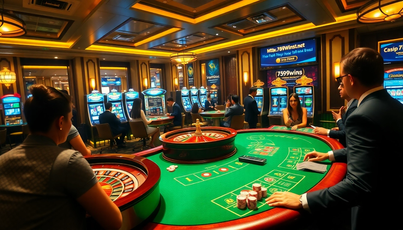 Engaging action at a lively casino table showcasing offerings from https://789wins1.net/ with luxury elements.