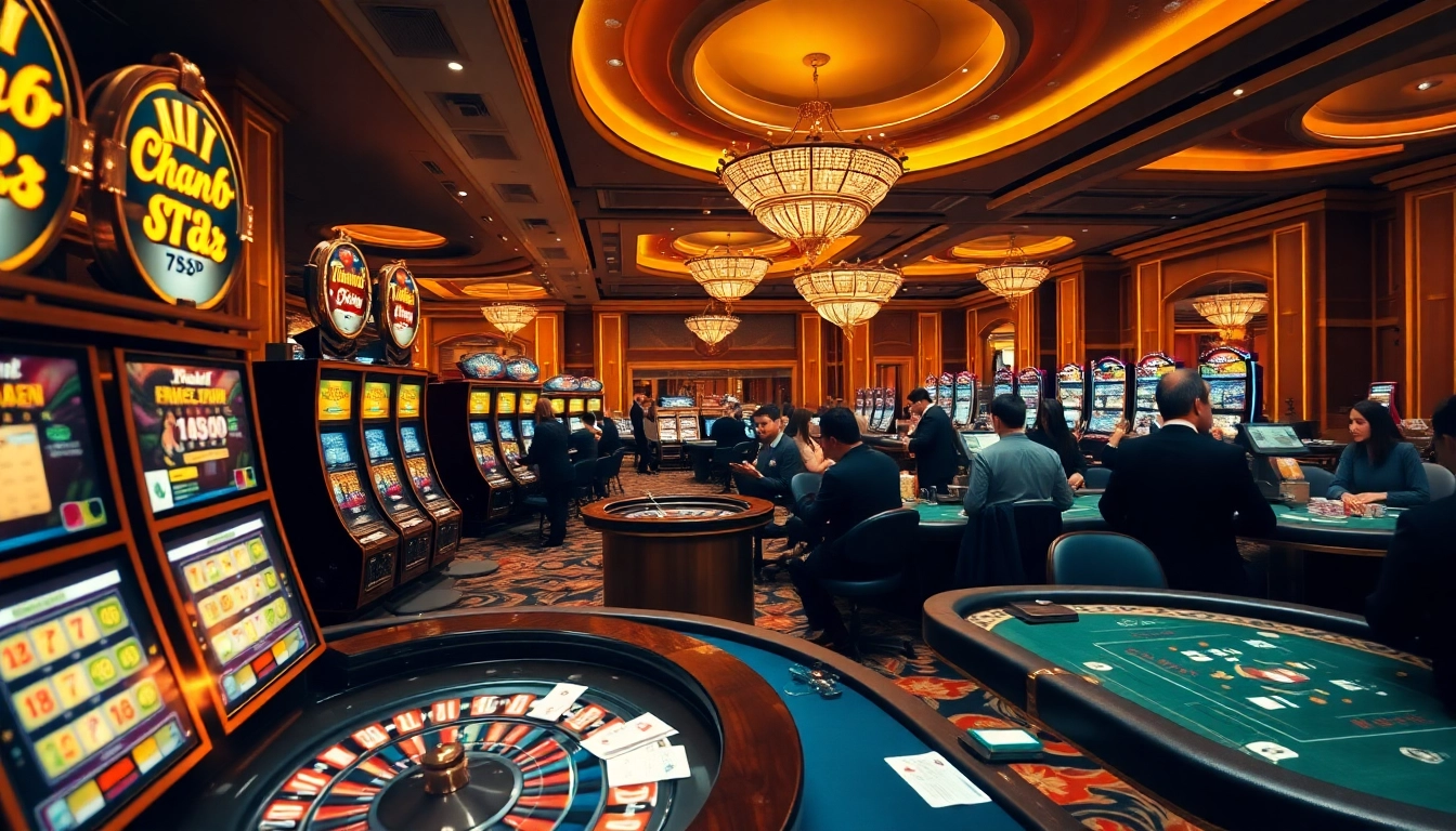 Exciting gaming experience at Trang chủ 789p with vibrant casino elements and engaged players.
