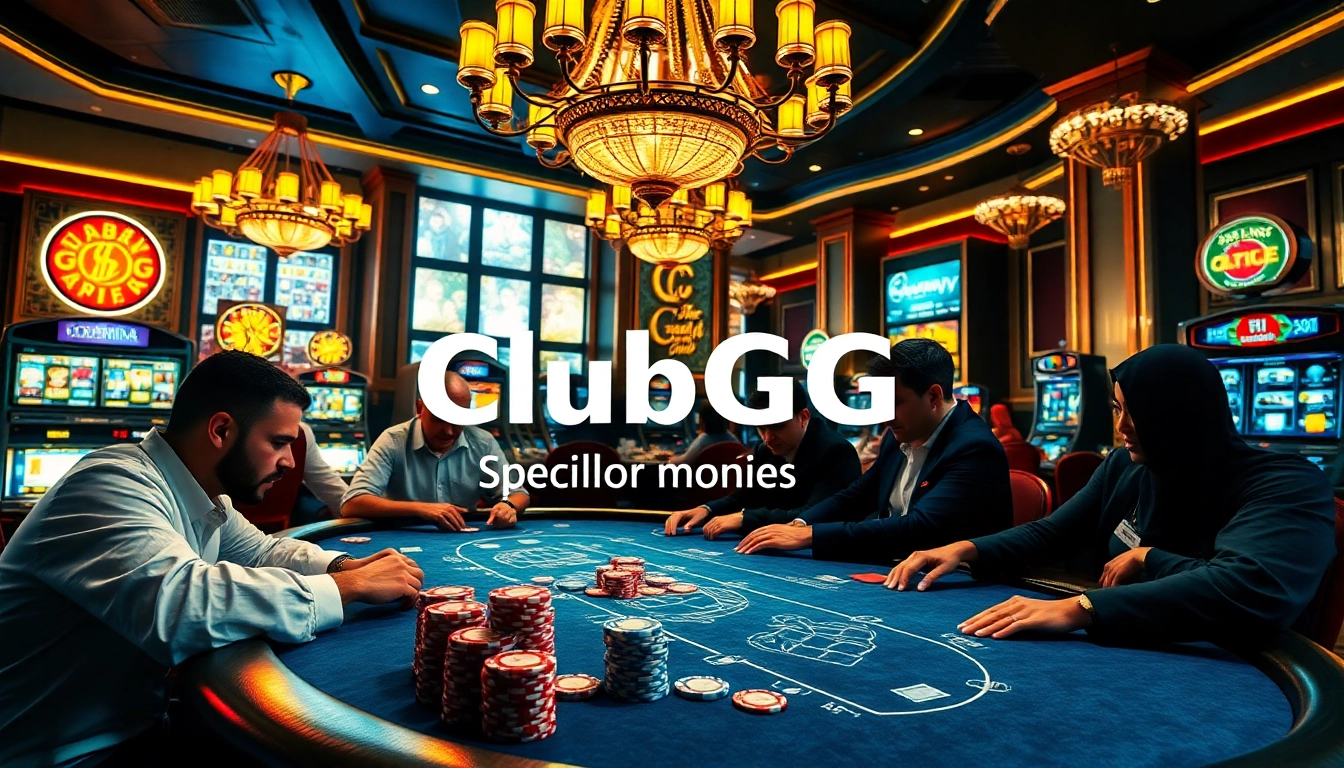 Experience thrilling gameplay at a poker table illustrating ClubGG real money excitement in a vibrant casino setting.