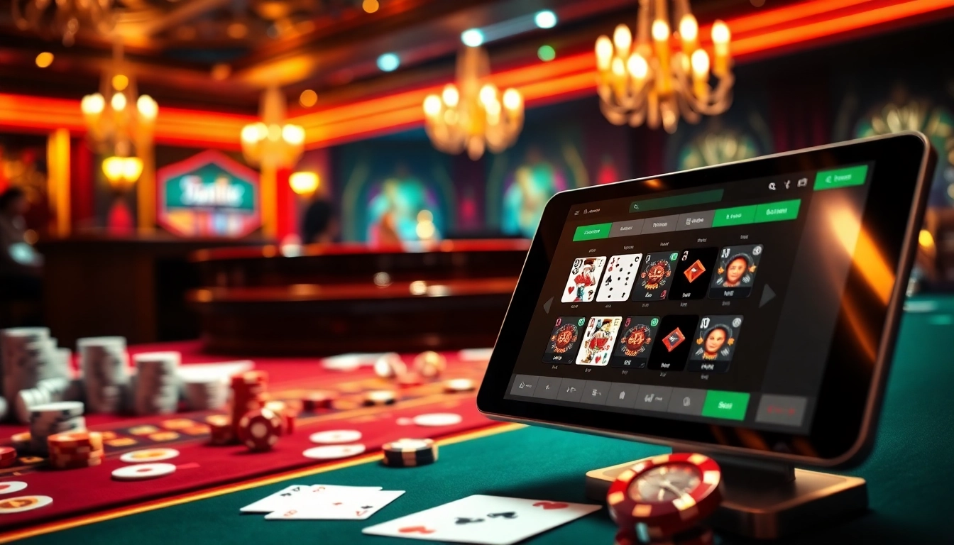 Experience the thrill of betting at 789WIN with a glamorous casino setting filled with cards, dice, and poker chips.