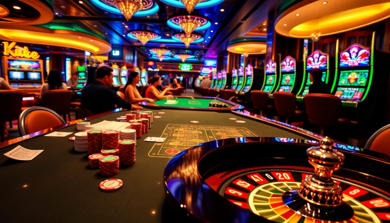 Experience thrilling gameplay at New88 with vibrant casino tables and exciting slot machines.