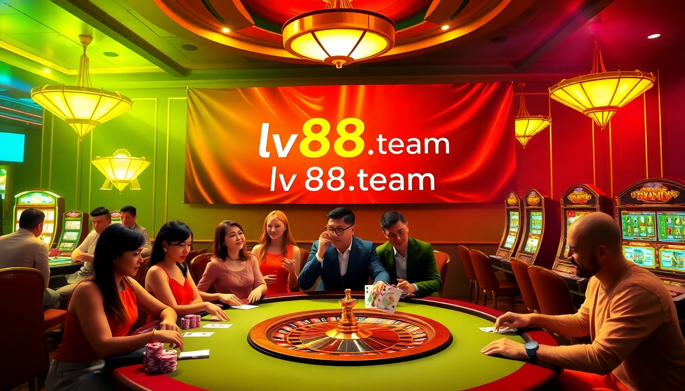 Experience immersive gaming with the engaging atmosphere of lv88.team at a bustling casino.